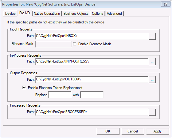 Enterprise Operations EIE - File I/O Page